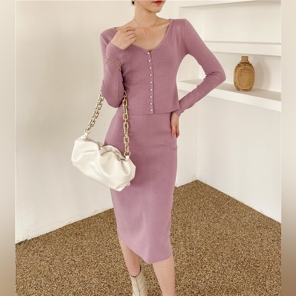 Purple 2-piece Sweater Set - Picture 5 of 13